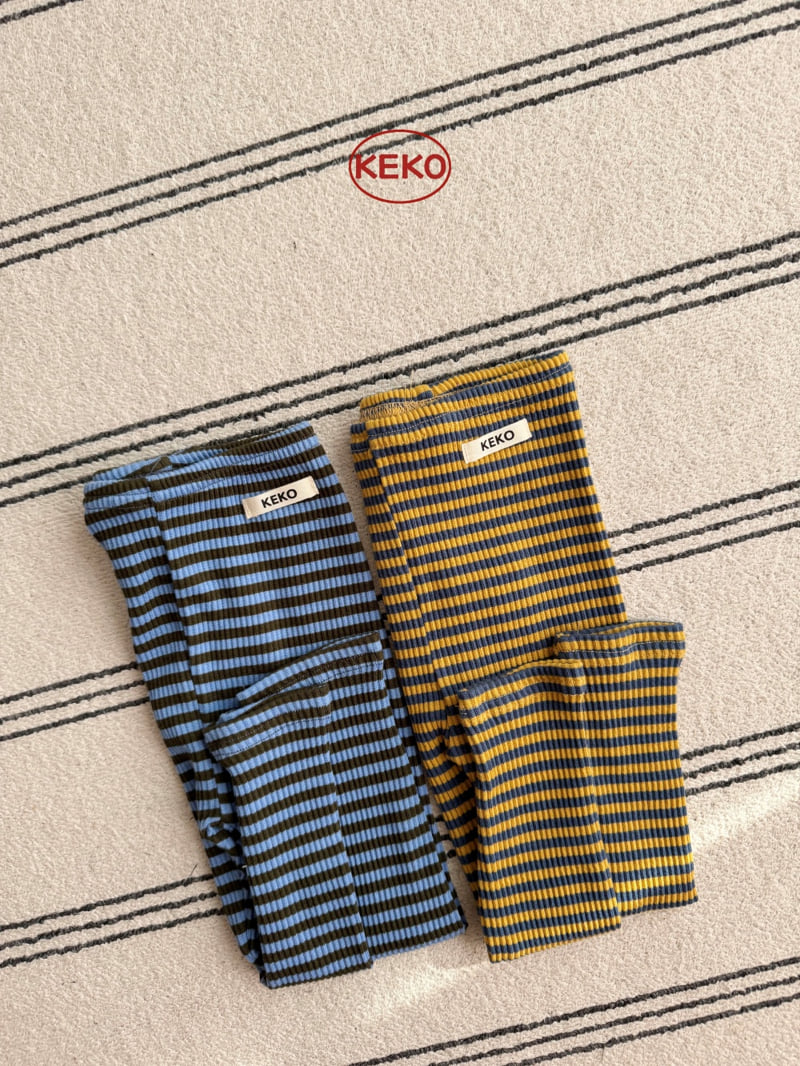 Keko - Korean Children Fashion - #stylishchildhood - Cozy Stripe Leggings - 5