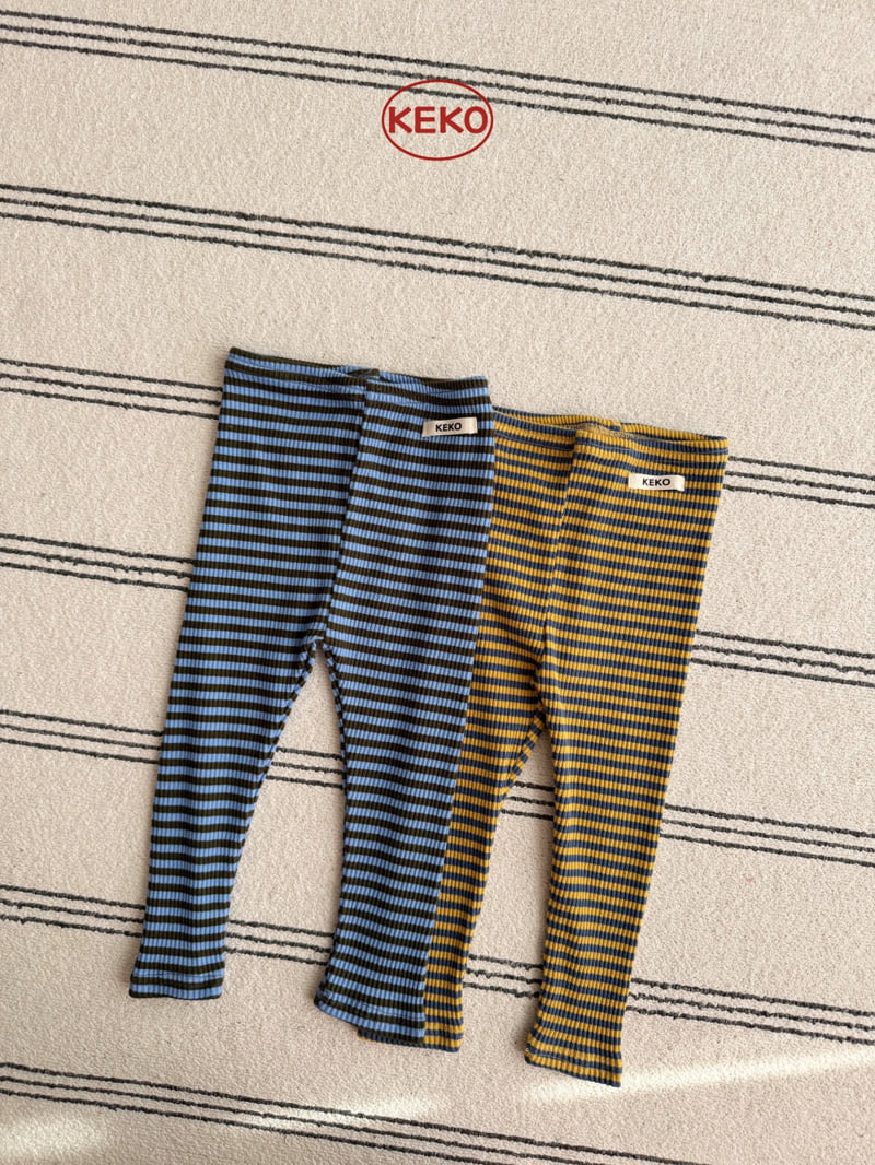 Keko - Korean Children Fashion - #todddlerfashion - Cozy Stripe Leggings - 3
