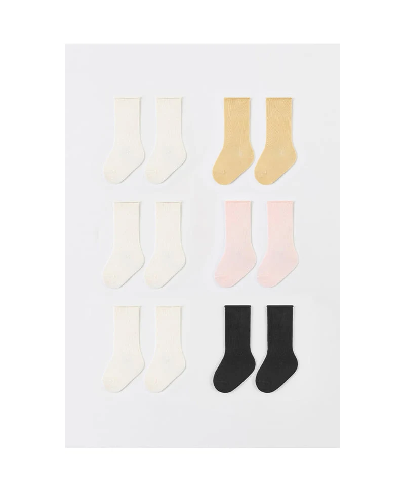 Kids Clara - Korean Baby Fashion - #babyboutique - Lovi Rolling New-born Socks (set of 5) - 5