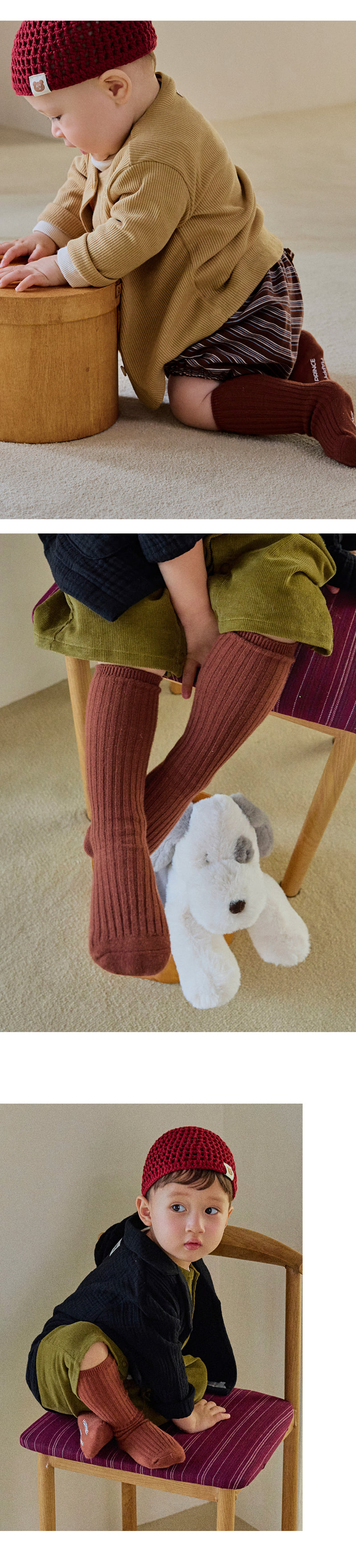 Kids Clara - Korean Baby Fashion - #babyboutiqueclothing - Dotori Rib Knee Socks (set of 5) - 2