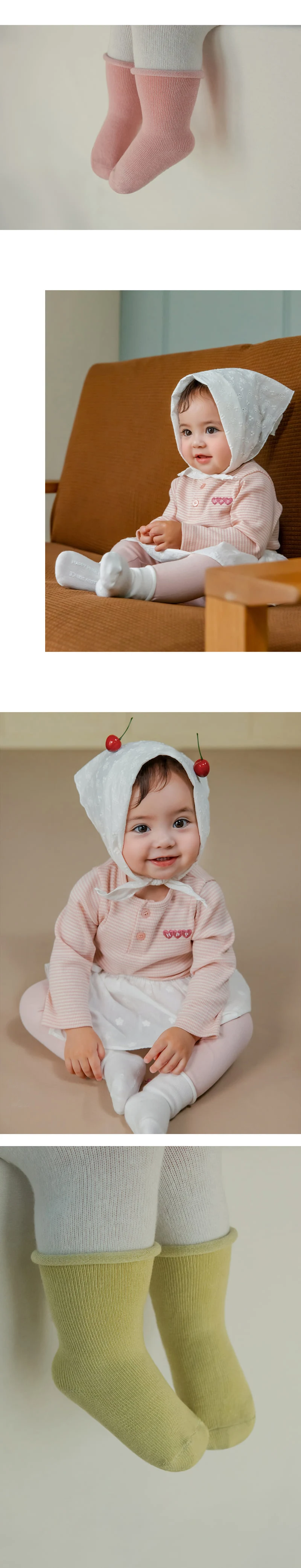 Kids Clara - Korean Baby Fashion - #babyclothing - Joy Rolling Baby Socks (set of 5) - 6