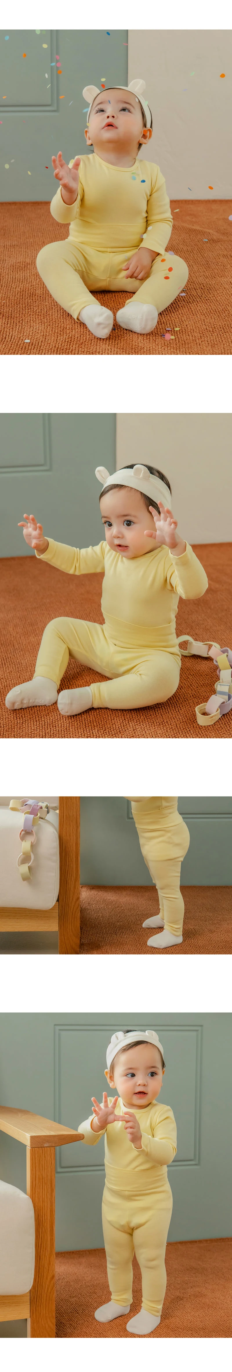 Kids Clara - Korean Baby Fashion - #babyclothing - Pure Basic Comfy Belly Baby Leggings - 5