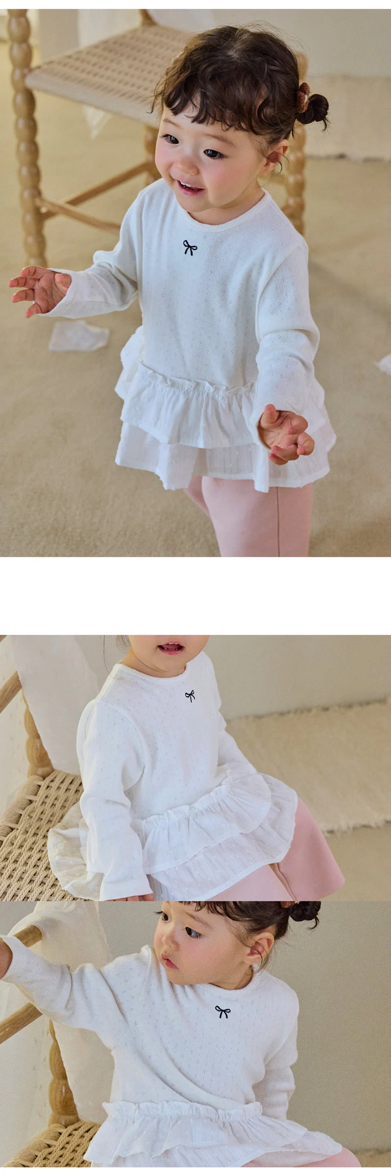 Kids Clara - Korean Baby Fashion - #babyfever - Verbena Frill Tee - 3