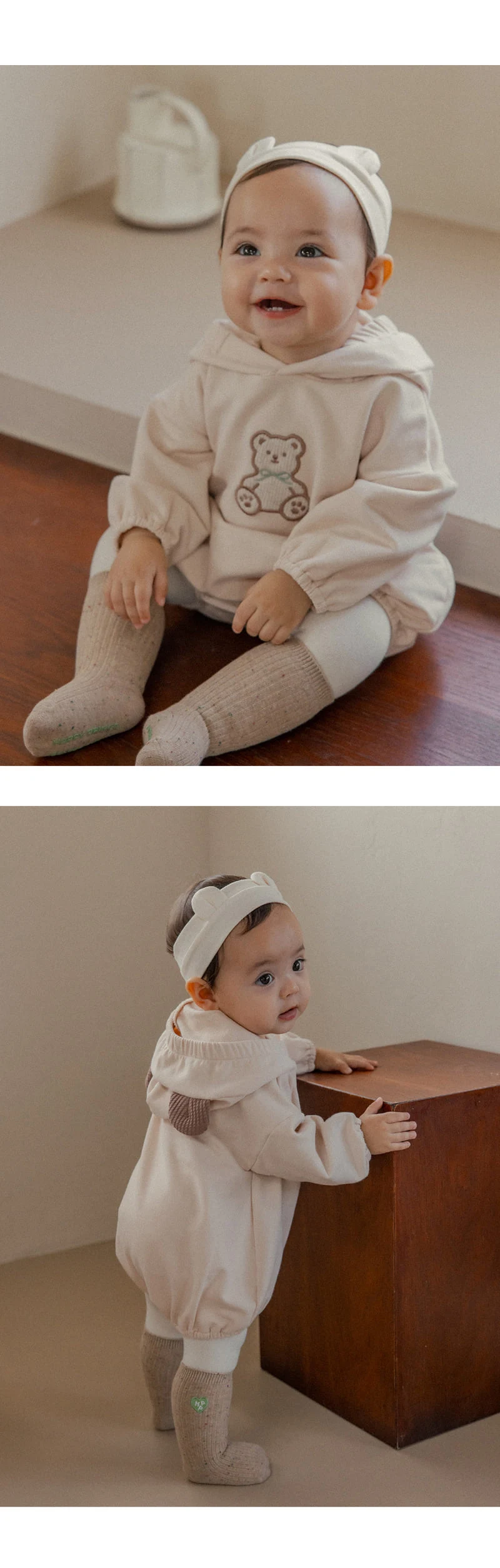 Kids Clara - Korean Baby Fashion - #babyfever - Popo Bear Bodysuit - 5