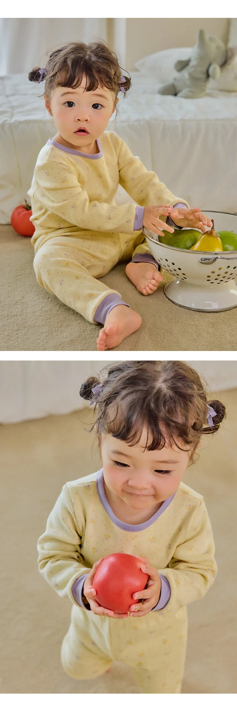 Kids Clara - Korean Baby Fashion - #babygirlfashion - Nate Eyelet Pajams - 2