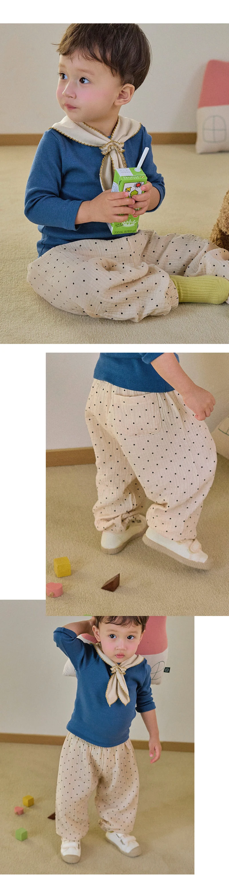 Kids Clara - Korean Baby Fashion - #babylifestyle - Jinger Dot Pants - 3