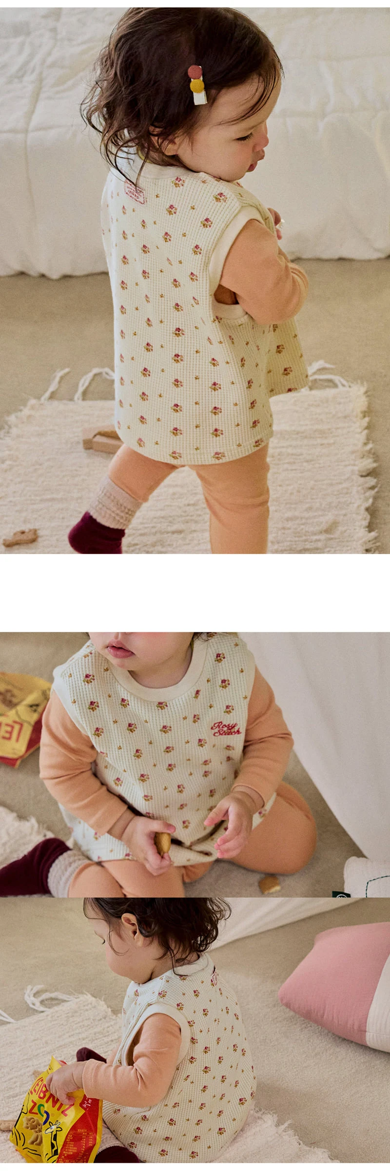 Kids Clara - Korean Baby Fashion - #babygirlfashion - Moss Vest - 4