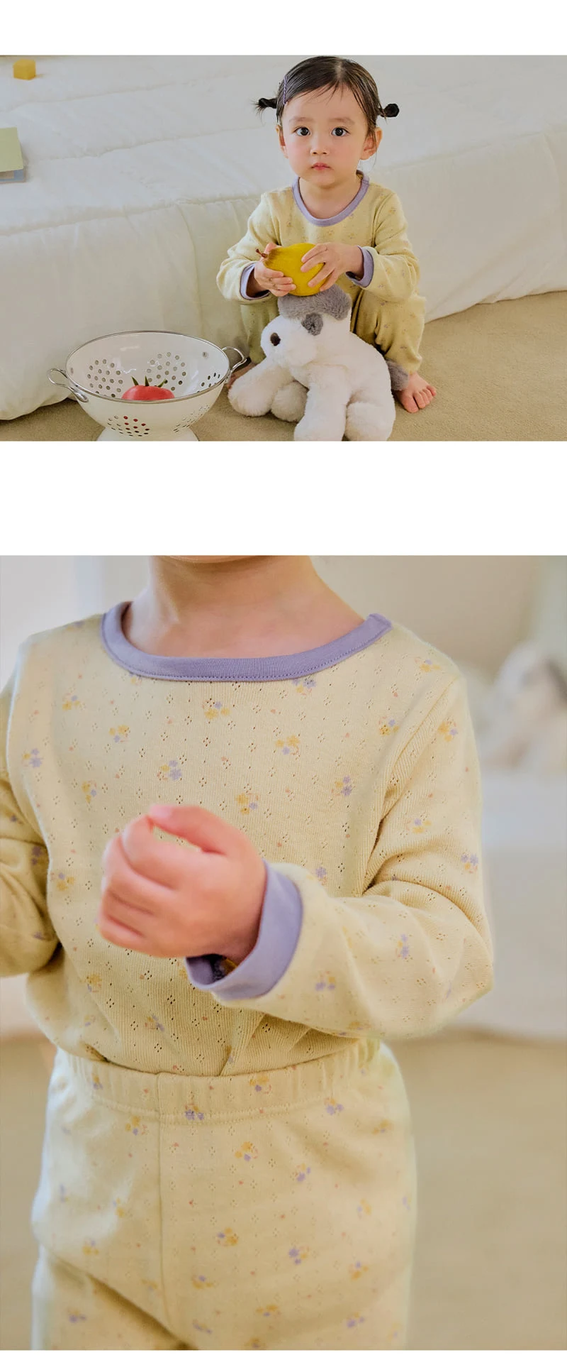 Kids Clara - Korean Baby Fashion - #babylifestyle - Nate Eyelet Pajams - 4