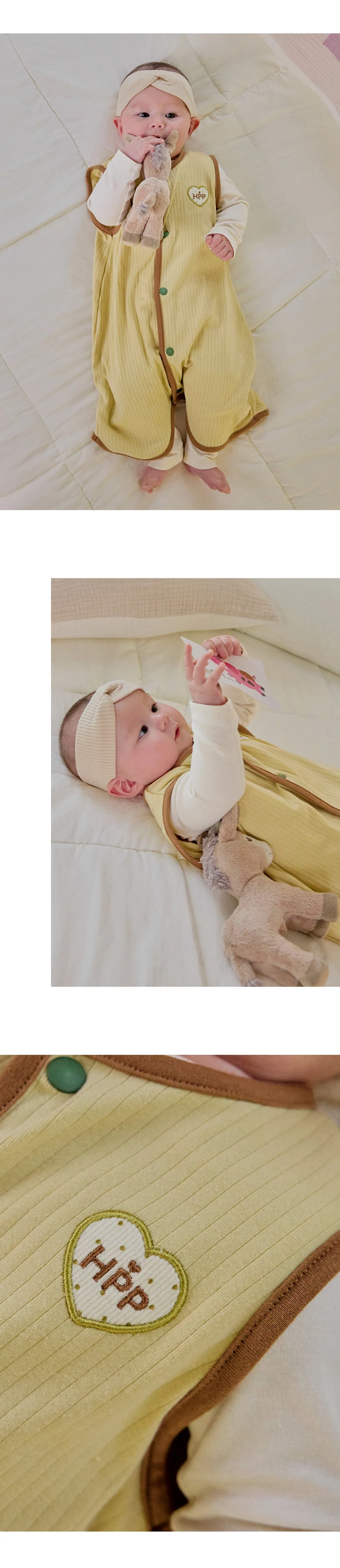 Kids Clara - Korean Baby Fashion - #babyoninstagram - Lilly Modal Baby Sleeping Vest - 3