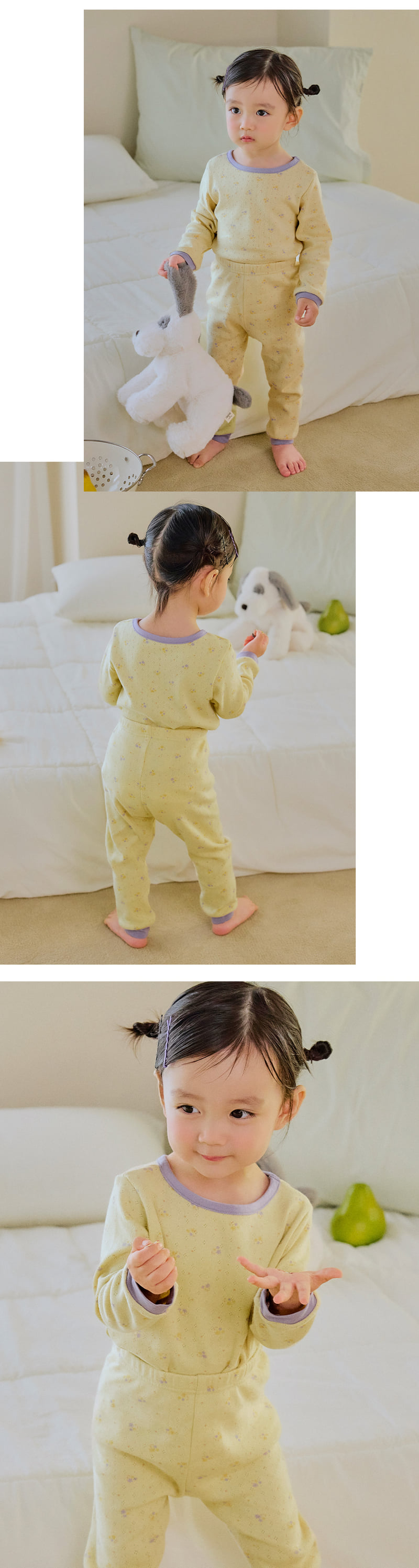 Kids Clara - Korean Baby Fashion - #babyootd - Nate Eyelet Pajams - 5
