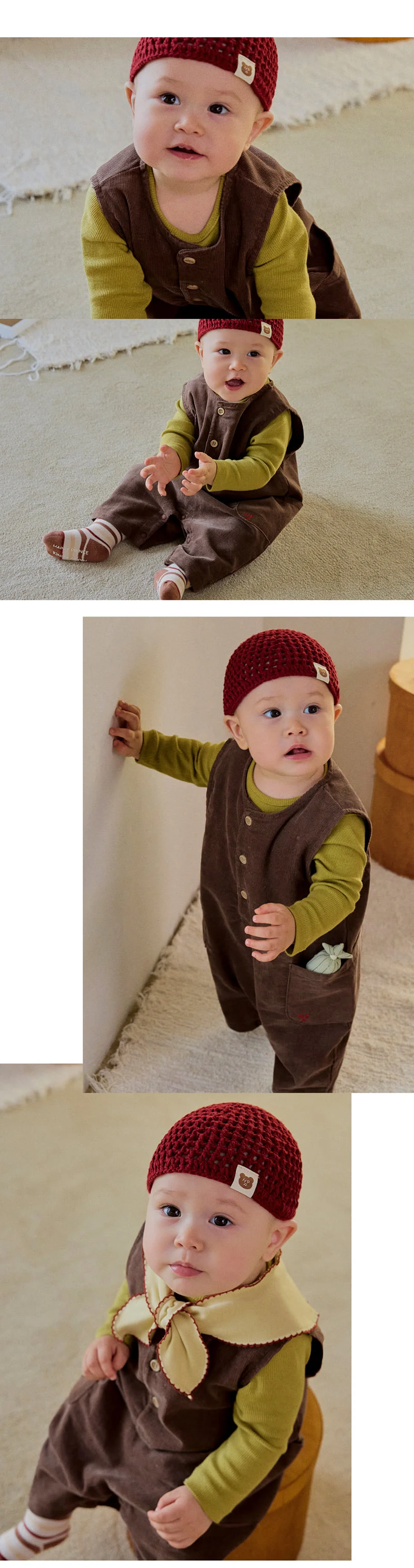 Kids Clara - Korean Baby Fashion - #babyoutfit - Nuts Baby Jumpsuit - 3
