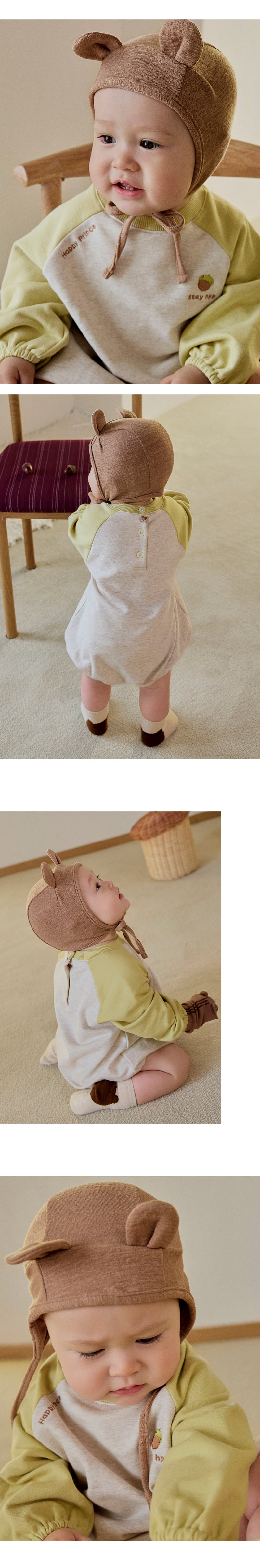 Kids Clara - Korean Baby Fashion - #babyoutfit - Bebe Bear Baby Bonnet - 2