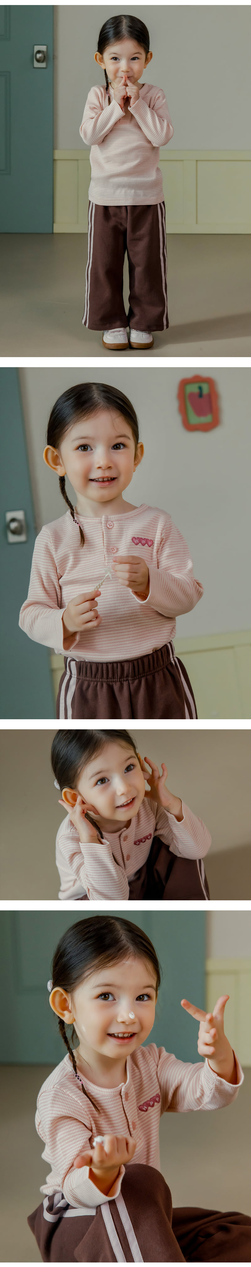 Kids Clara - Korean Baby Fashion - #babyoutfit - Bazel Tee - 3