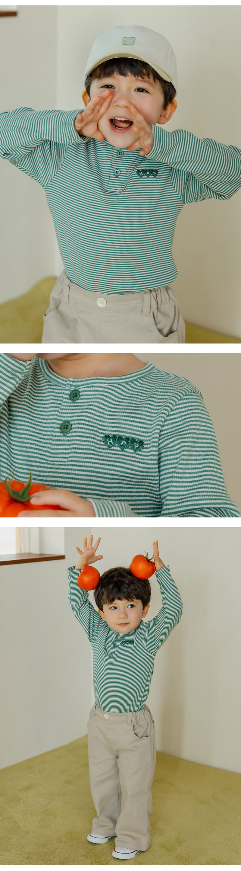 Kids Clara - Korean Baby Fashion - #babyoutfit - Bazel Tee - 4