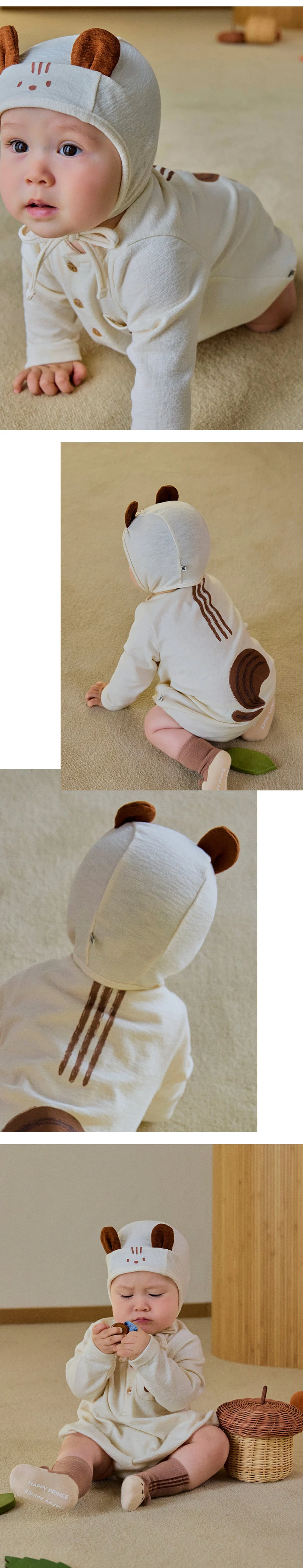Kids Clara - Korean Baby Fashion - #babyoutfit - Once Darami Baby Bonnet - 3