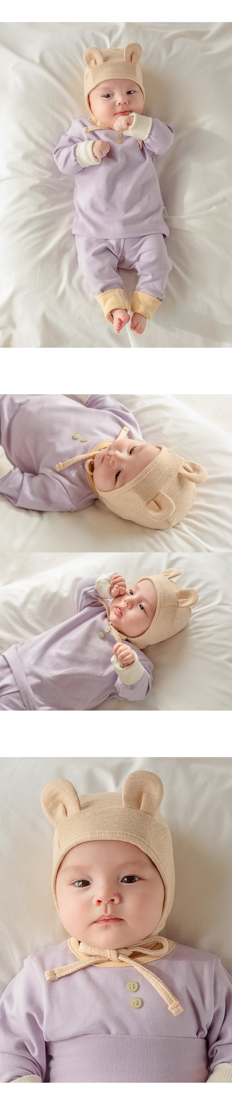 Kids Clara - Korean Baby Fashion - #babywear - Bebe Bear Baby Bonnet - 3