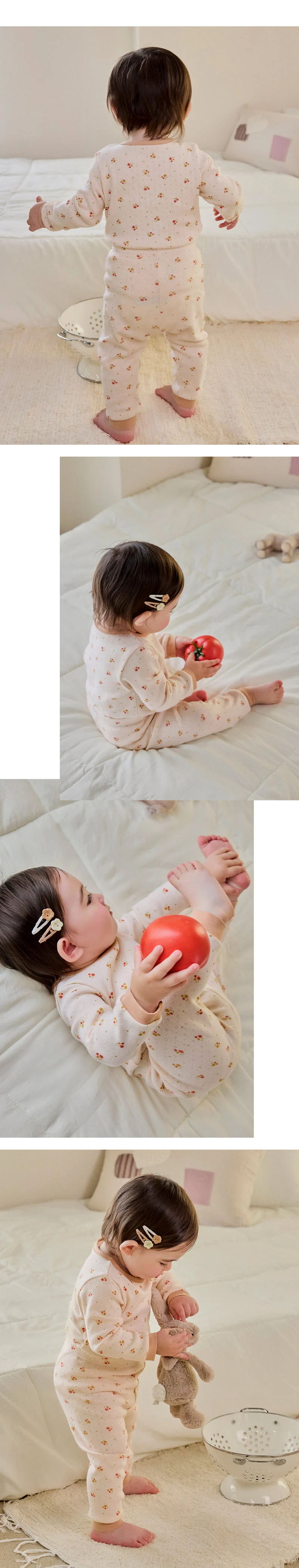 Kids Clara - Korean Baby Fashion - #babywear - Nate Eyelet Pajams - 8