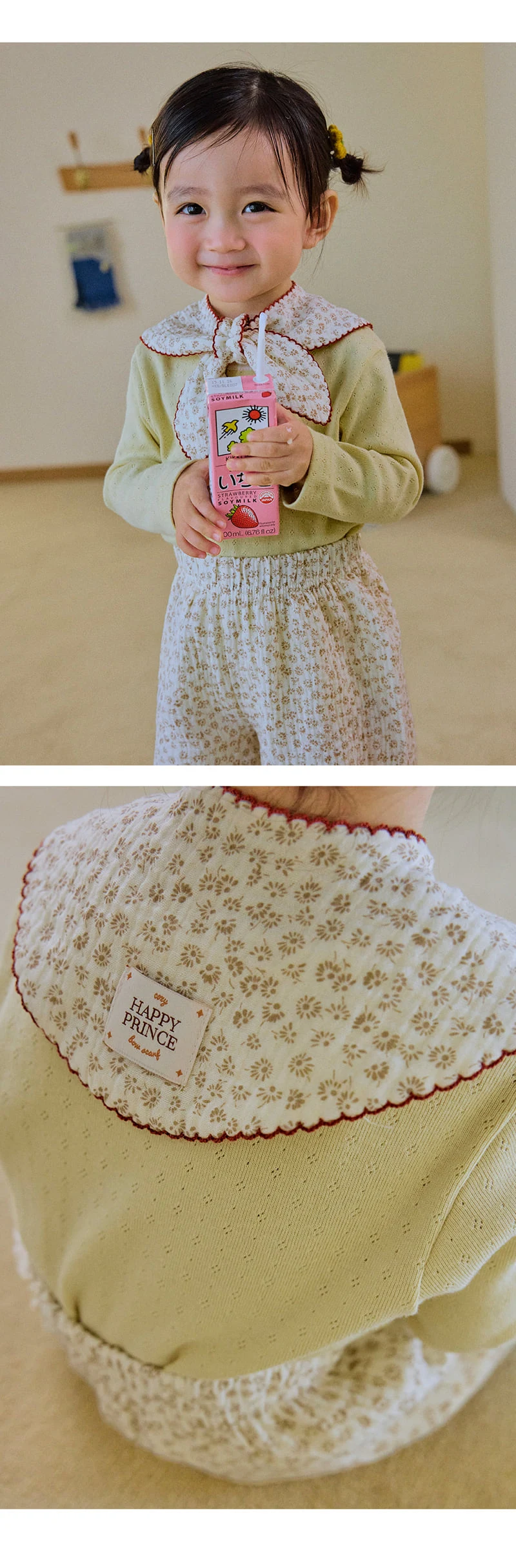 Kids Clara - Korean Baby Fashion - #onlinebabyboutique - Ian Cozy Bow Scarf - 2