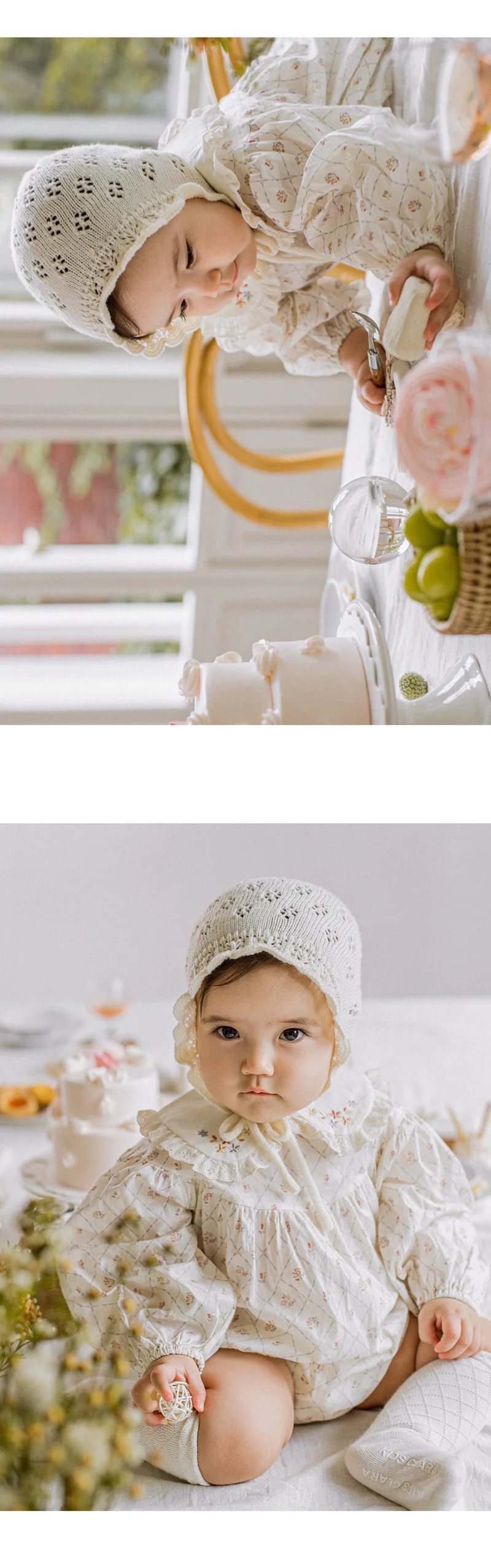 Kids Clara - Korean Baby Fashion - #smilingbaby - Lief Knit Baby Bonnet - 5