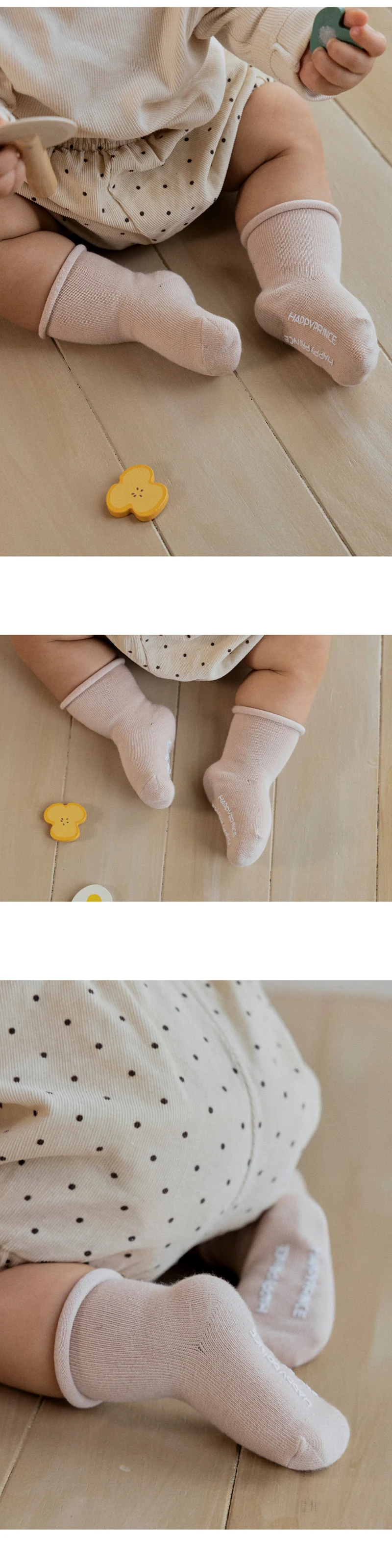 Kids Clara - Korean Baby Fashion - #smilingbaby - Joy Rolling Baby Socks (set of 5) - 3
