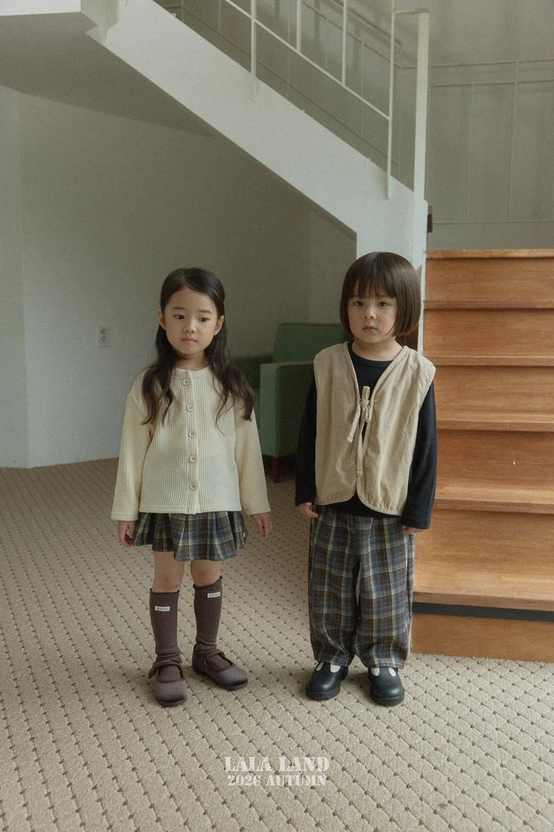 Lalaland - Korean Children Fashion - #childofig - Eve Check Skirt - 8