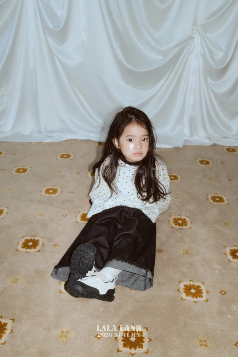 Lalaland - Korean Children Fashion - #discoveringself - Roll-up Denim Pants - 10