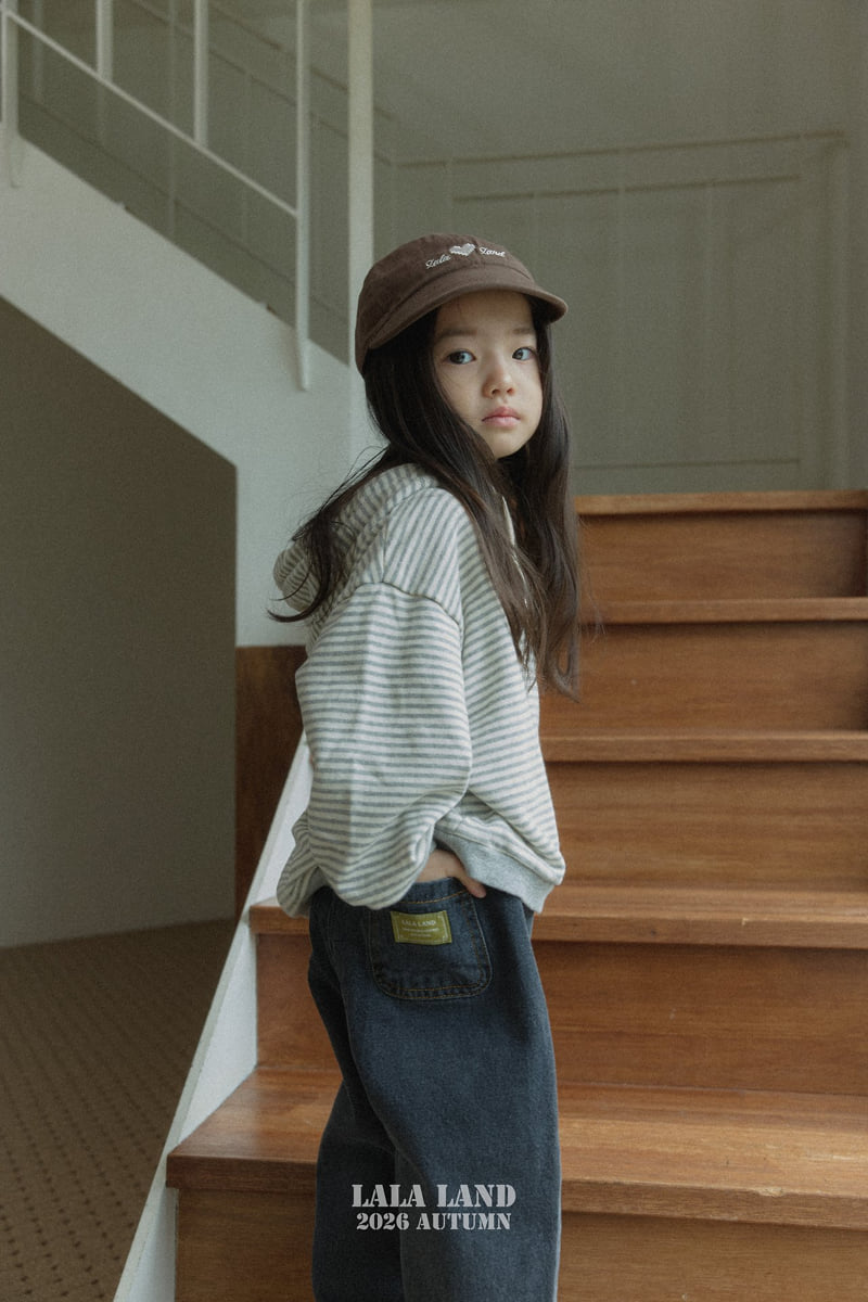Lalaland - Korean Children Fashion - #fashionkids - Wide Curved Denim Pants - 3