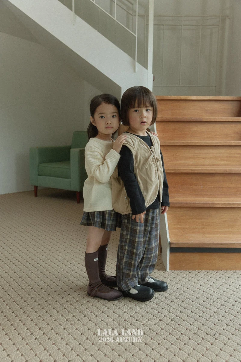 Lalaland - Korean Children Fashion - #fashionkids - Eve Check Skirt - 12