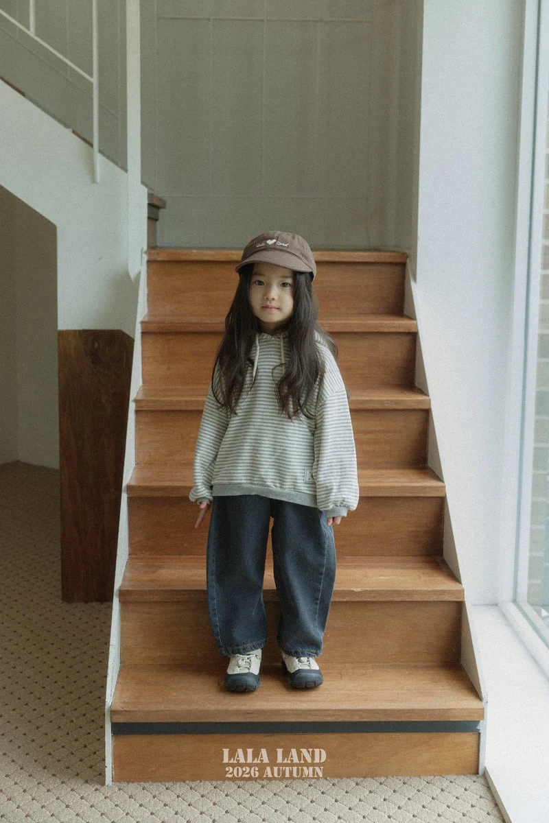 Lalaland - Korean Children Fashion - #fashionkids - Wide Curved Denim Pants - 4