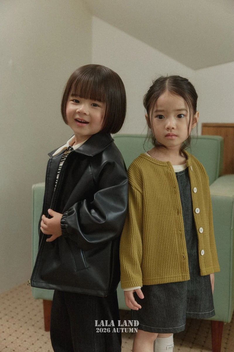 Lalaland - Korean Children Fashion - #kidsshorts - Caros Leather Jacket - 12