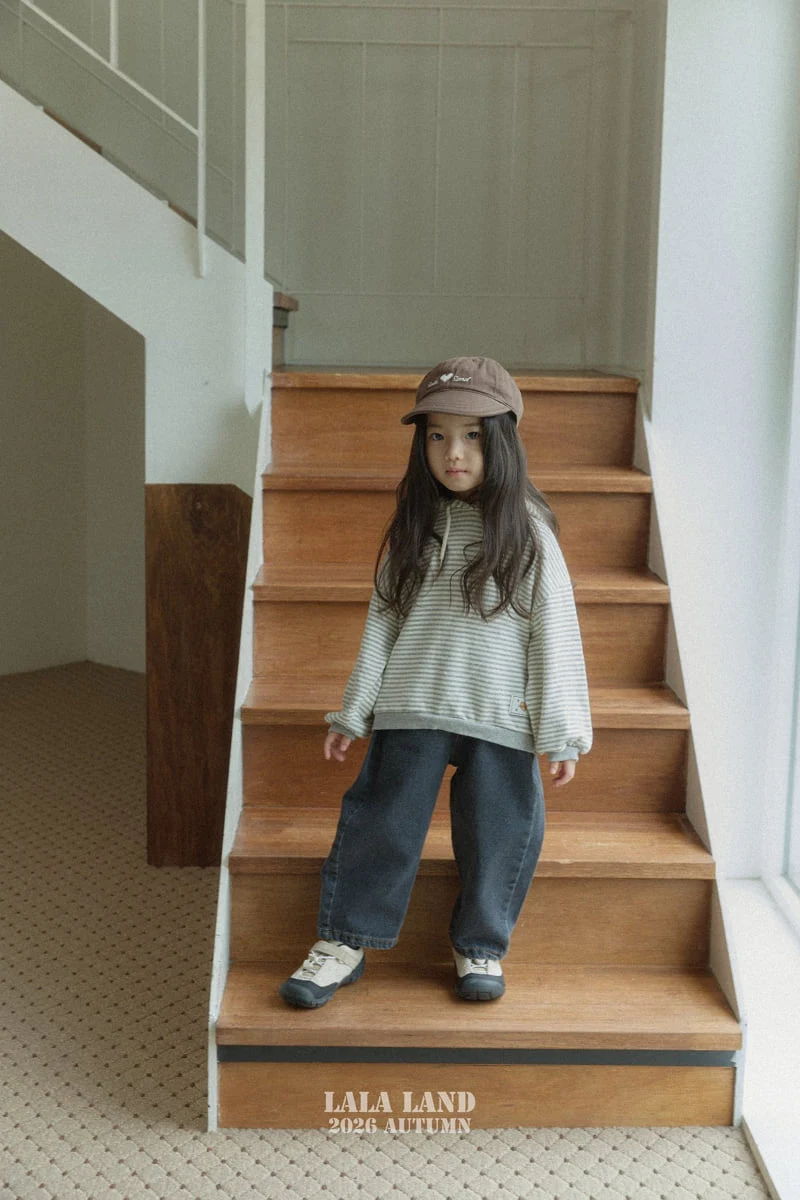 Lalaland - Korean Children Fashion - #kidzfashiontrend - Wide Curved Denim Pants - 6