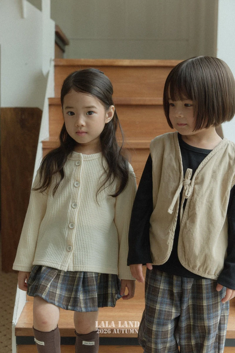 Lalaland - Korean Children Fashion - #kidzfashiontrend - Eve Check Skirt