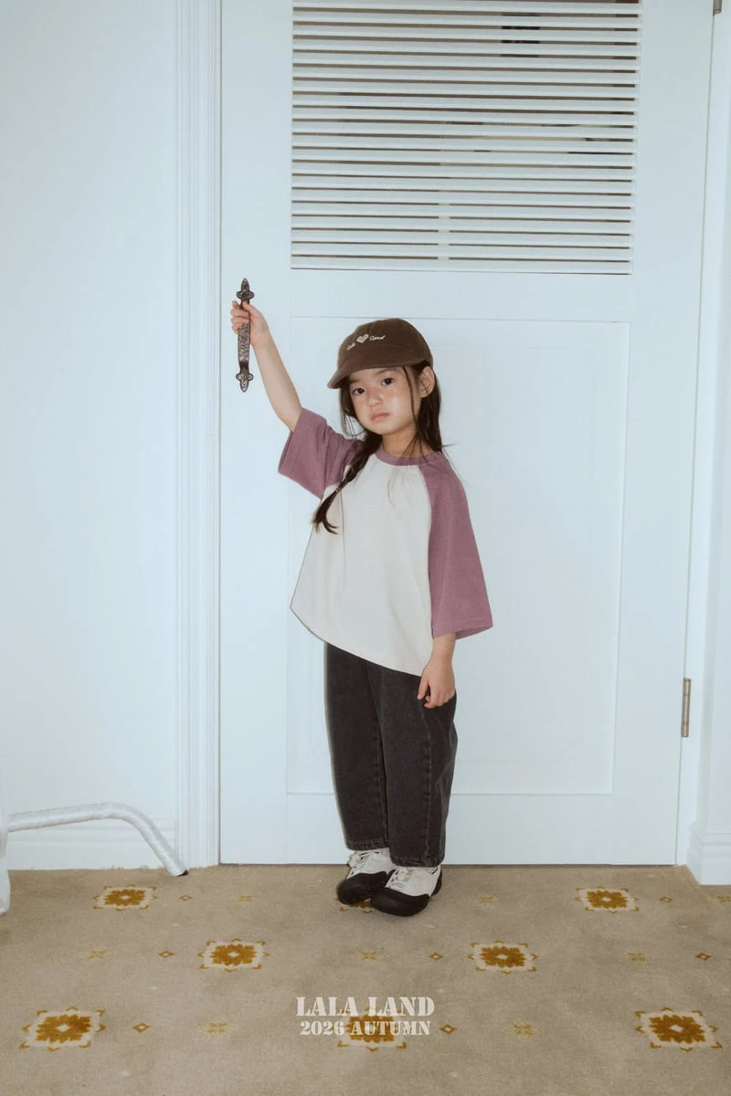 Lalaland - Korean Children Fashion - #littlefashionista - Wide Curved Denim Pants - 8