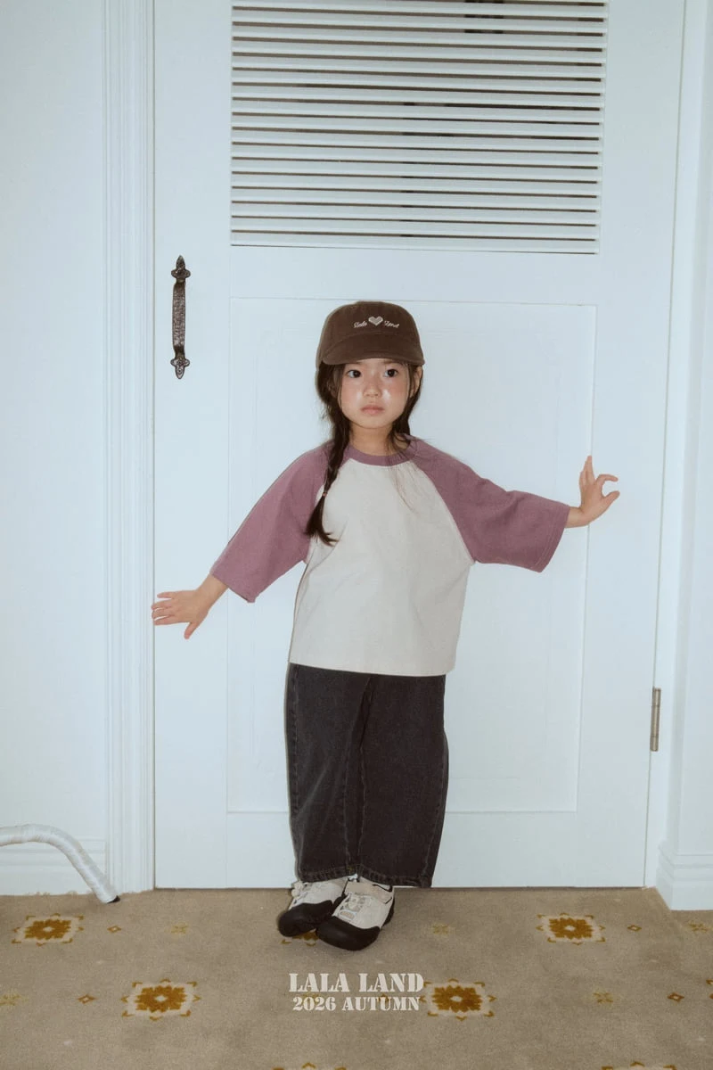 Lalaland - Korean Children Fashion - #Kfashion4kids - Latte Raglan Tee - 4