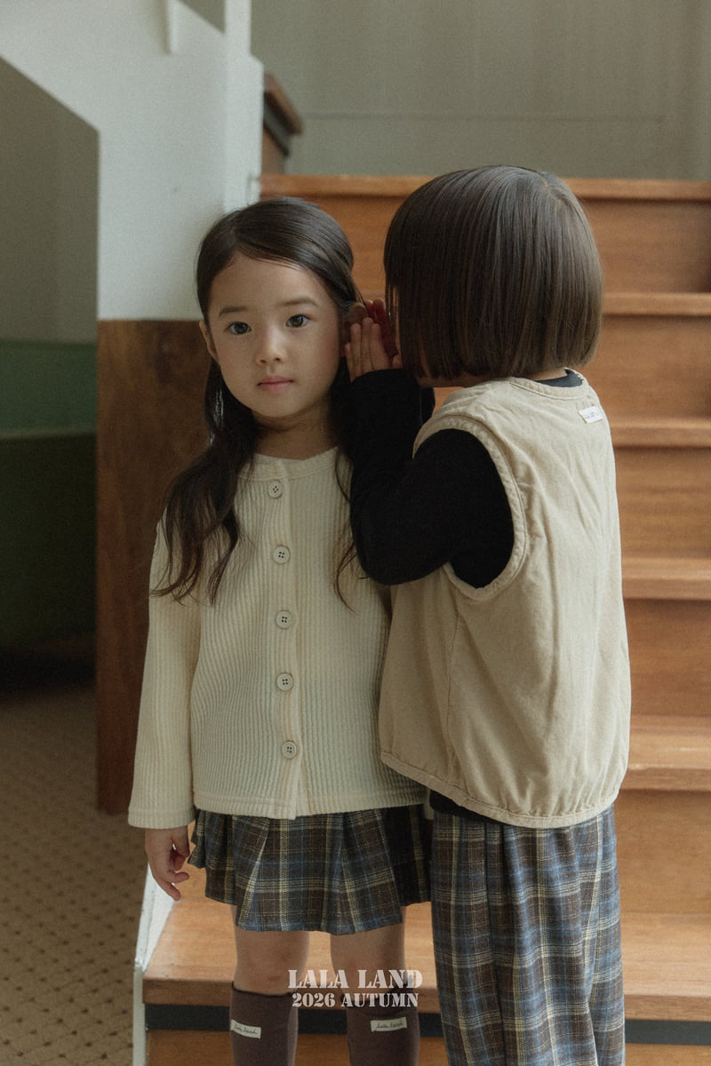 Lalaland - Korean Children Fashion - #littlefashionista - Eve Check Skirt - 3