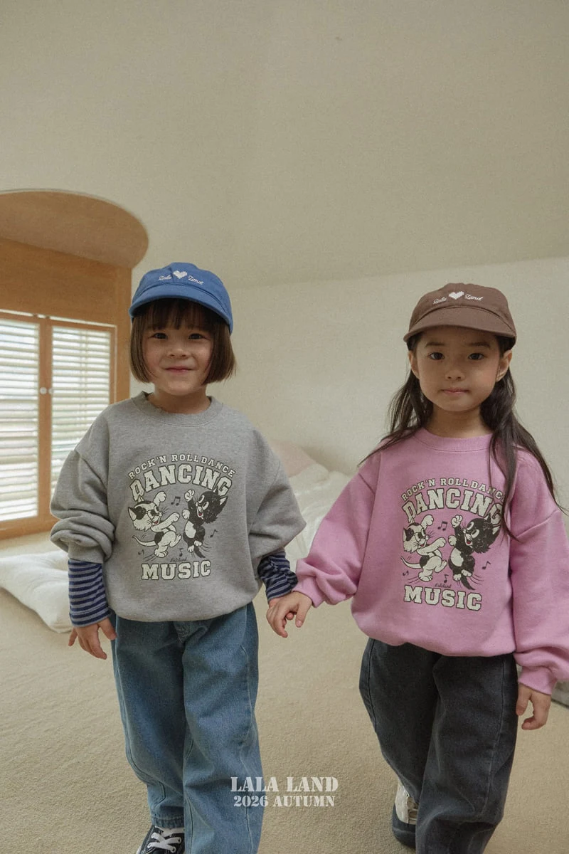 Lalaland - Korean Children Fashion - #littlefashionista - Dancing Cat Sweatshirts