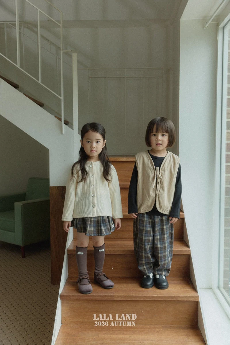 Lalaland - Korean Children Fashion - #littlefashionista - Eve Check Skirt - 4