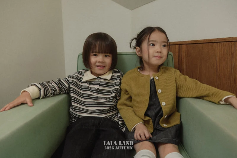 Lalaland - Korean Children Fashion - #minifashionista - Pigment Stripe Collar Tee - 8