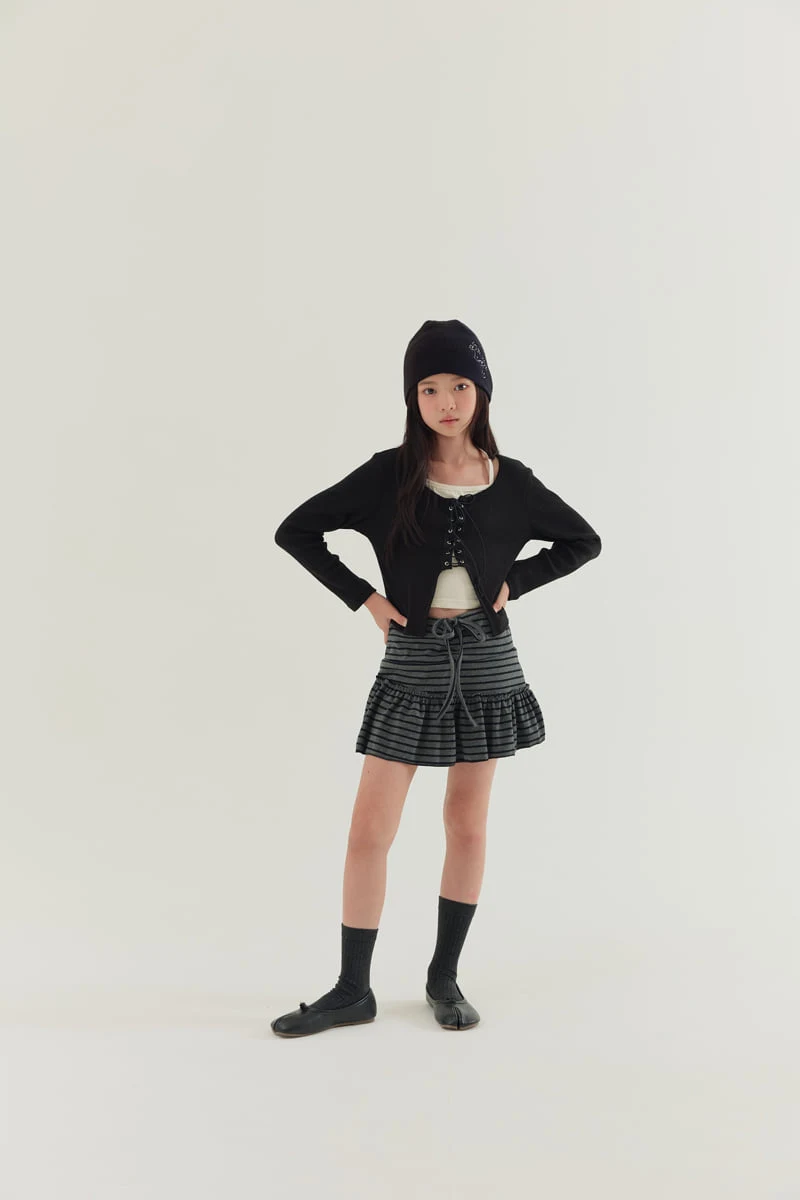 Lilas - Korean Children Fashion - #childofig - Choi Ae Striped Skirt - 5