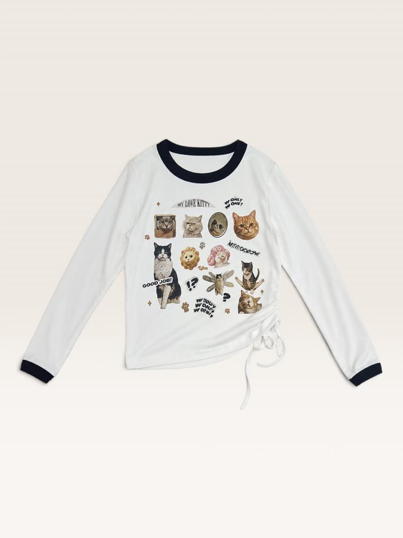 Lilas - Korean Children Fashion - #childrensboutique - Rilla Cat Tee - 7