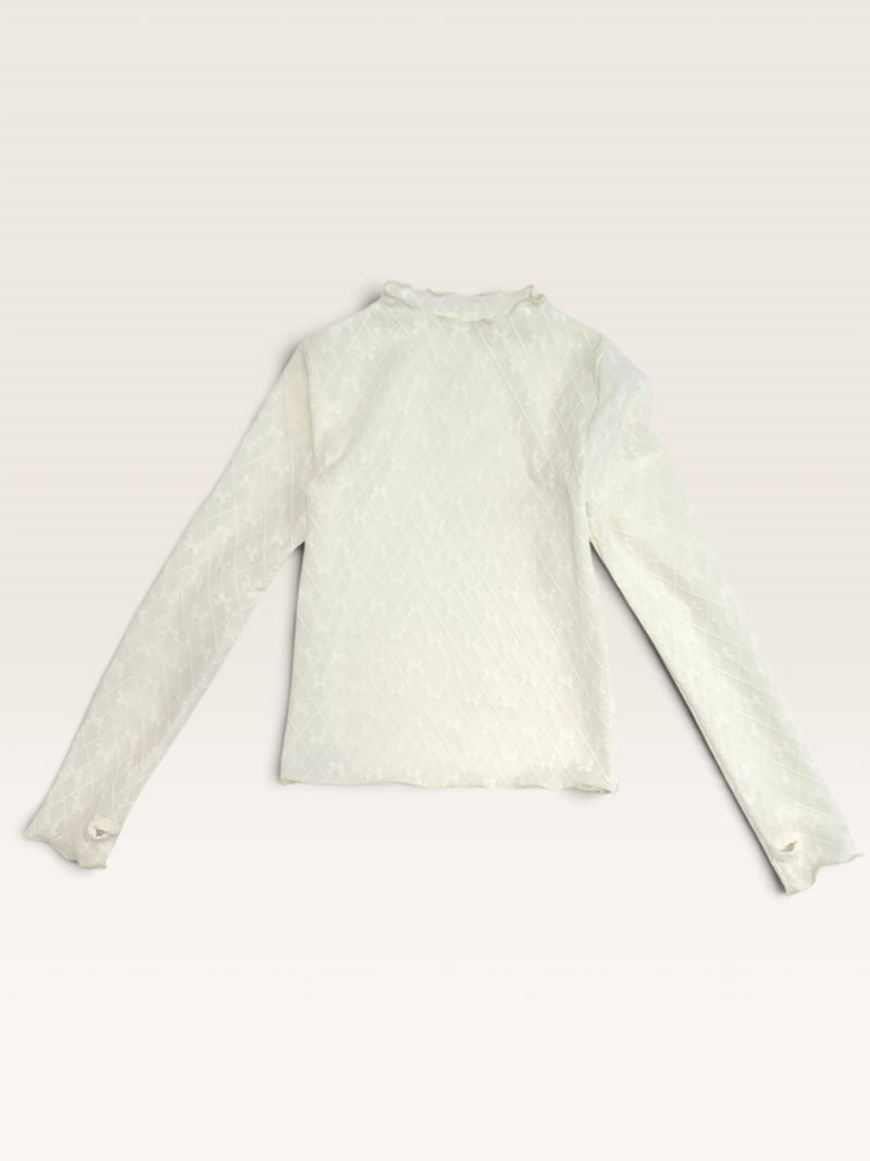 Lilas - Korean Children Fashion - #childrensboutique - Ribbon Mesh Tee - 7