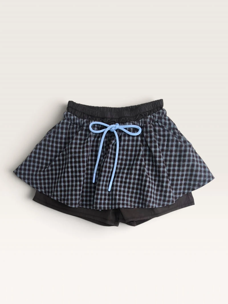 Lilas - Korean Children Fashion - #designkidswear - Check Double Layered Skirt - 11