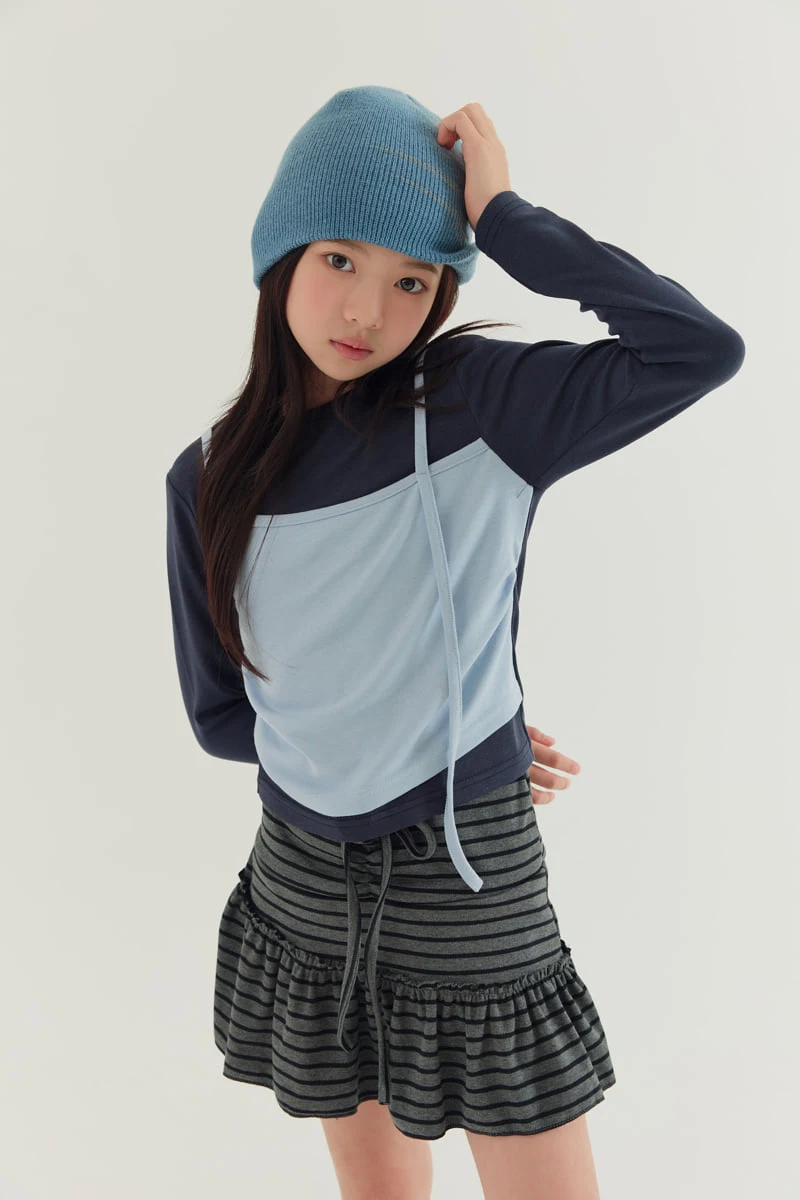 Lilas - Korean Children Fashion - #discoveringself - Choi Ae Striped Skirt - 8