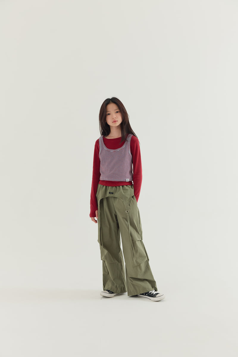 Lilas - Korean Children Fashion - #fashionkids - Sleeveless Double Layered Tee - 8