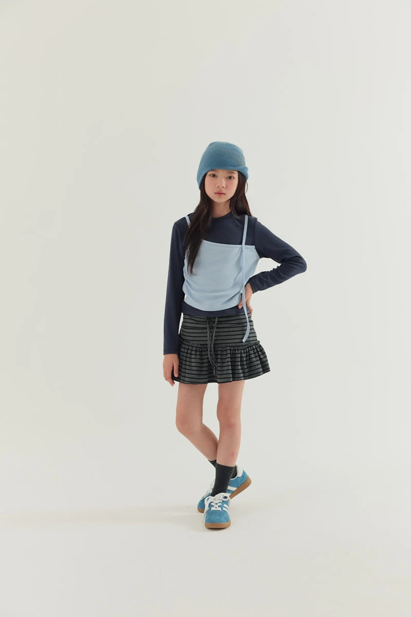 Lilas - Korean Children Fashion - #kidsstore - Choi Ae Striped Skirt - 11