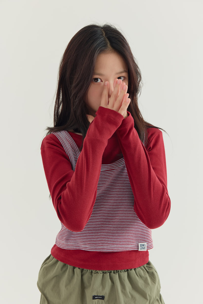 Lilas - Korean Children Fashion - #kidsstore - Sleeveless Double Layered Tee - 10