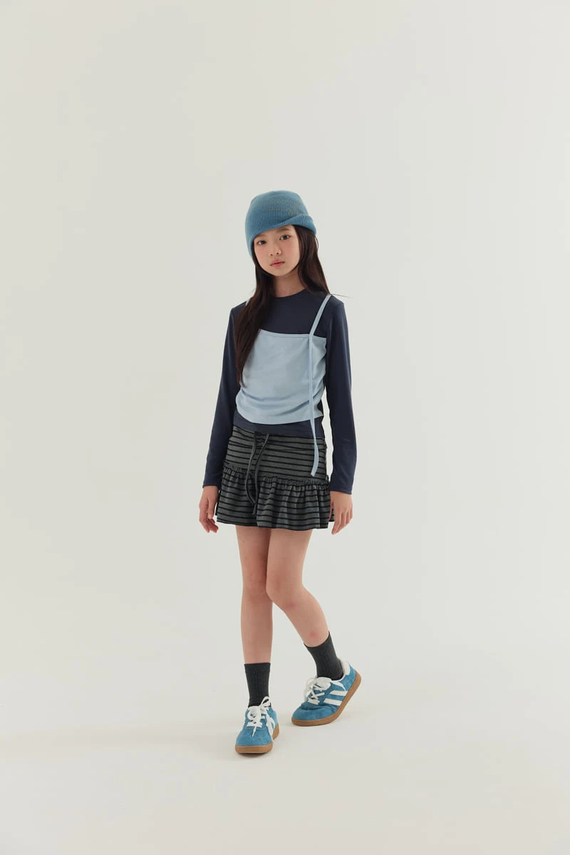 Lilas - Korean Children Fashion - #kidzfashiontrend - Choi Ae Striped Skirt - 12