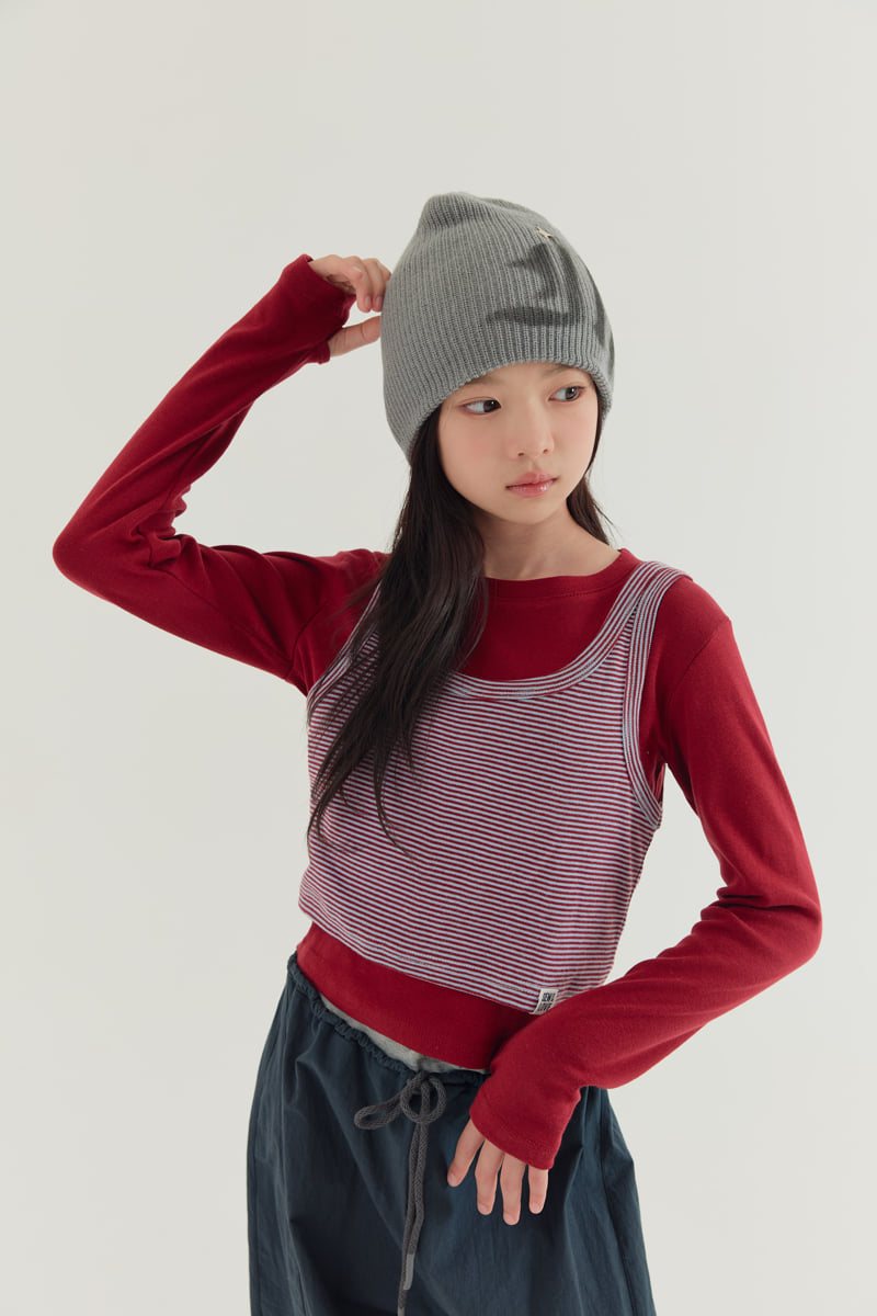 Lilas - Korean Children Fashion - #kidzfashiontrend - Sleeveless Double Layered Tee - 11