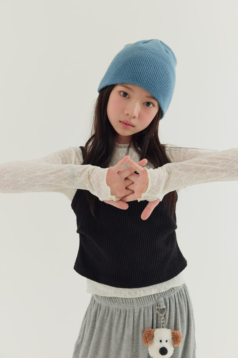 Lilas - Korean Children Fashion - #minifashionista - Ribbon Mesh Tee