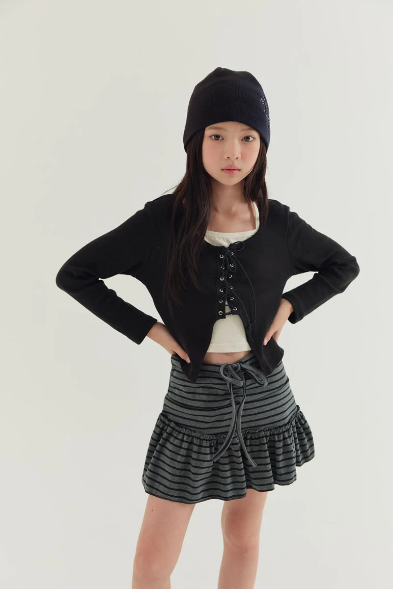 Lilas - Korean Children Fashion - #prettylittlegirls - Choi Ae Striped Skirt